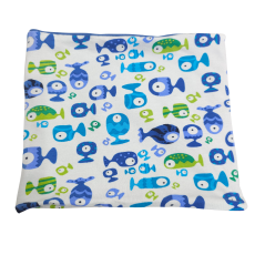 Wendeschlupfschal Fische blau grün(innen blau)